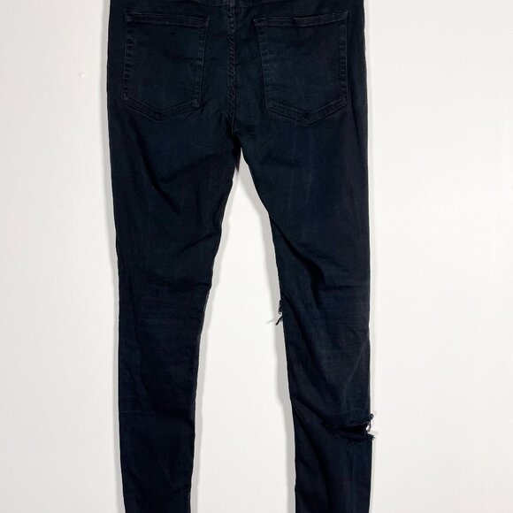 Acne Studios black broken in Flex jeans with holes in knees - Picture 5 of 7
